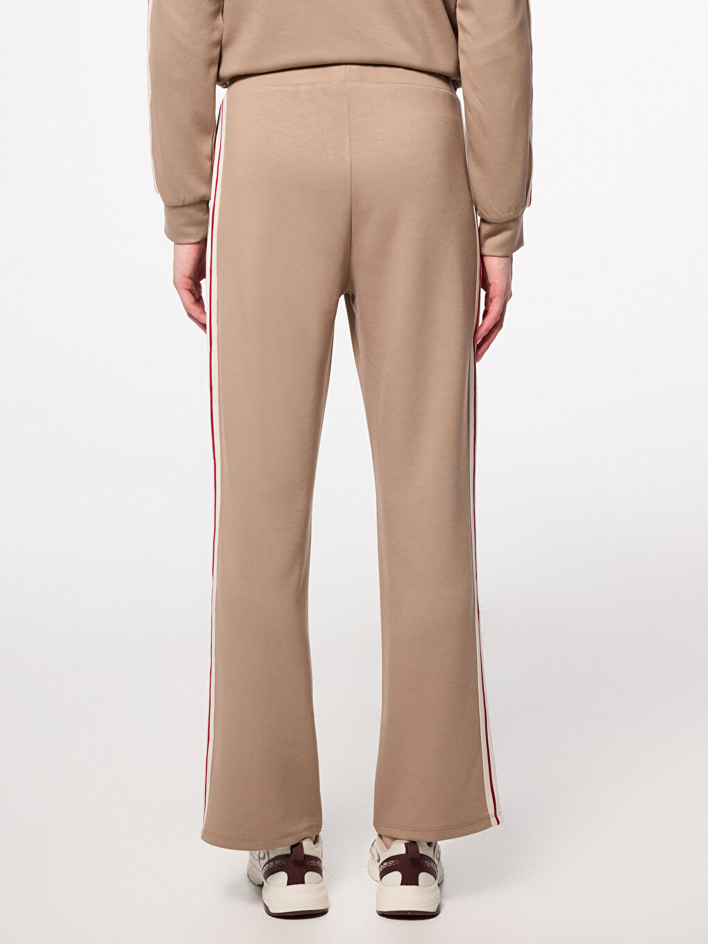 Kahverengi Beli Lastikli Kadın Pantolon-3