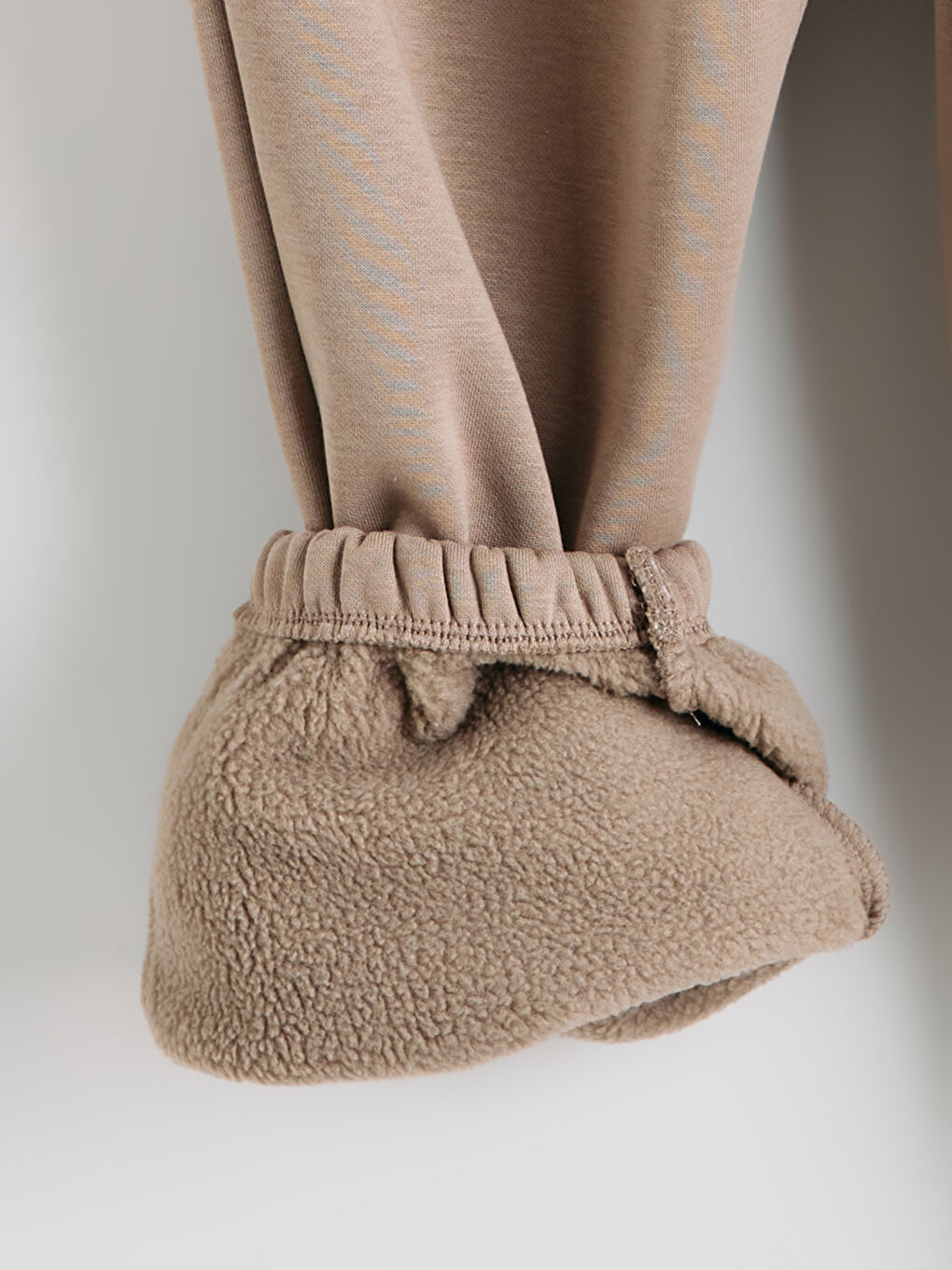 Kahverengi Beli Lastikli Kadın Jogger Eşofman Altı-5