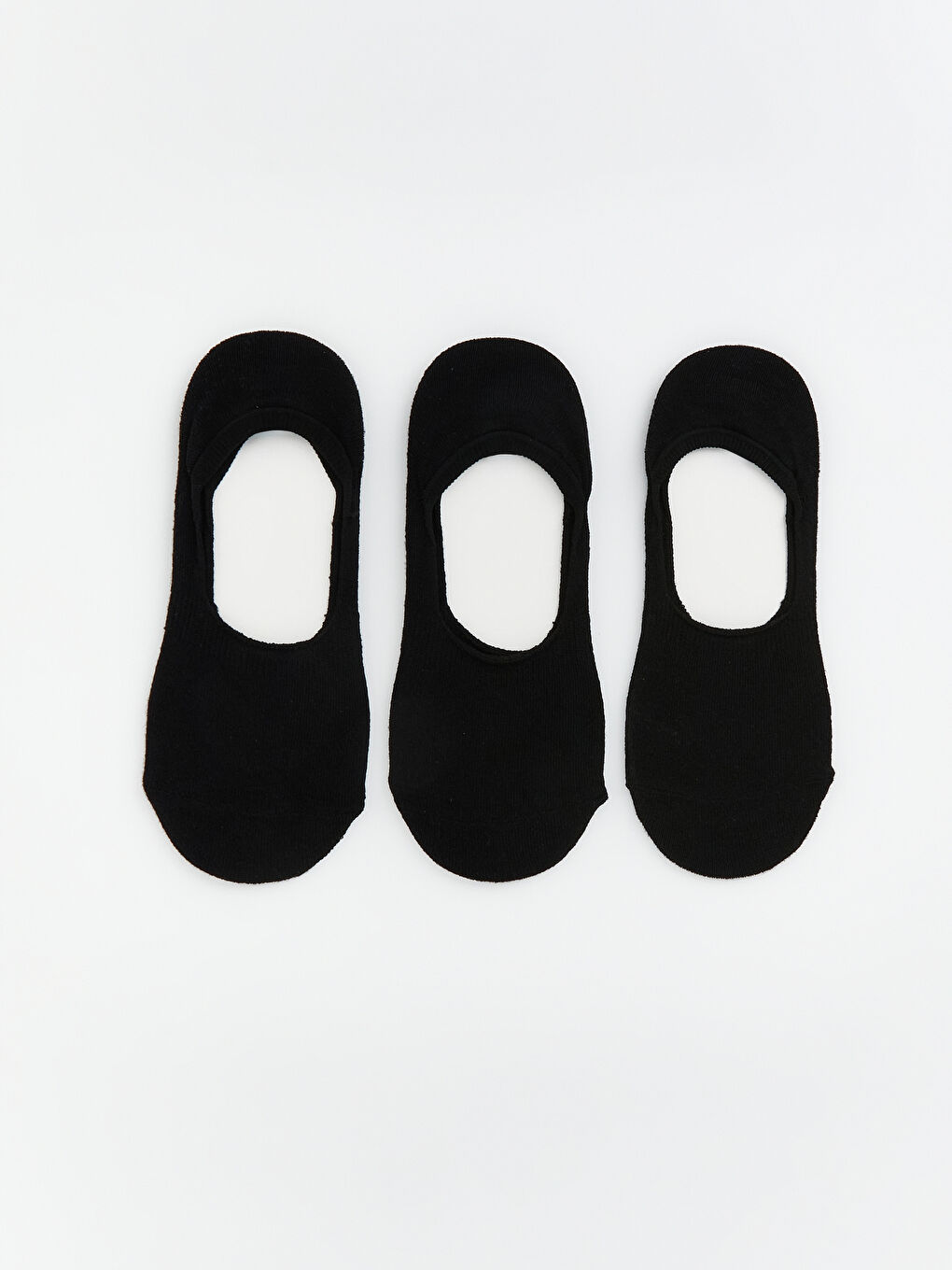 Siyah Kadın Düz Babet Çorap 3'lü