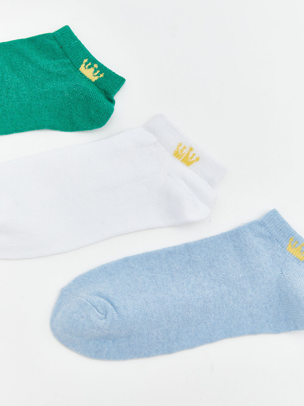 Mavi Erkek Çocuk Patik Çorap 3'lü-1