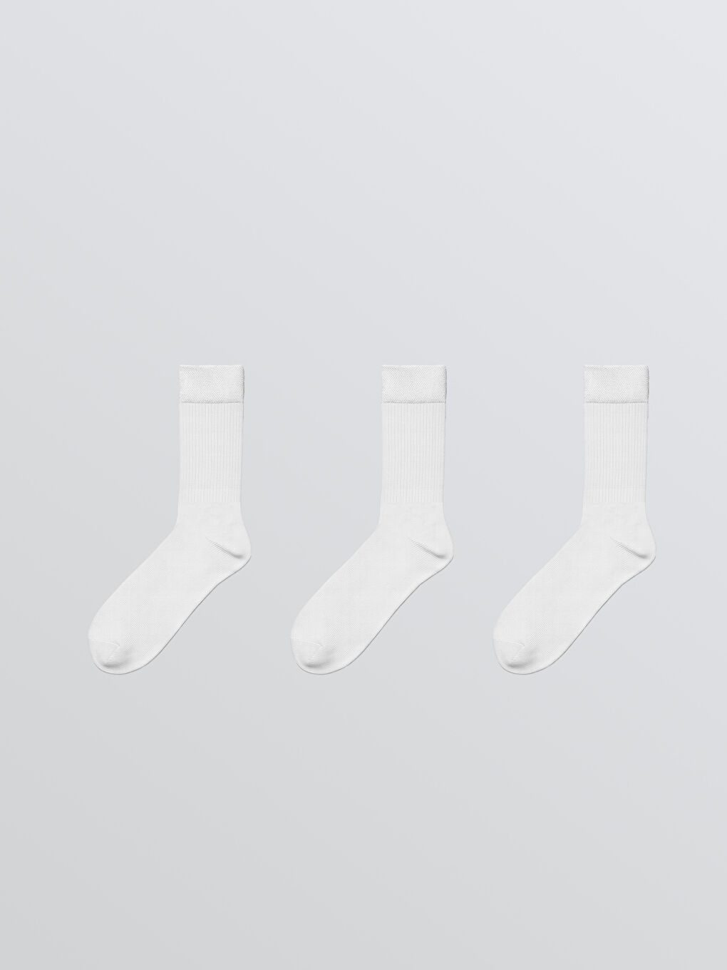 Beyaz Erkek Soket Çorap 3'lü