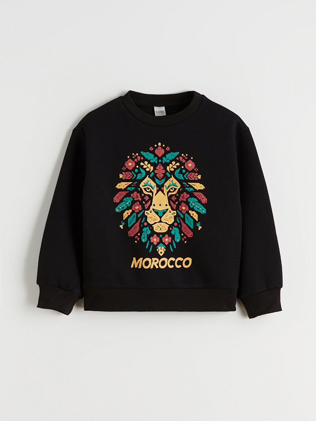 Crew Neck Printed Girls' Sweatshirt