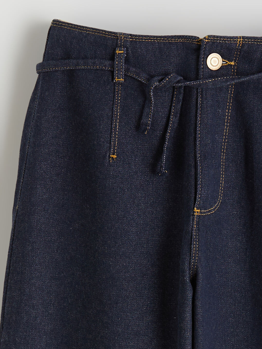 Lacivert Wideleg Kız Çocuk Pantolon-1