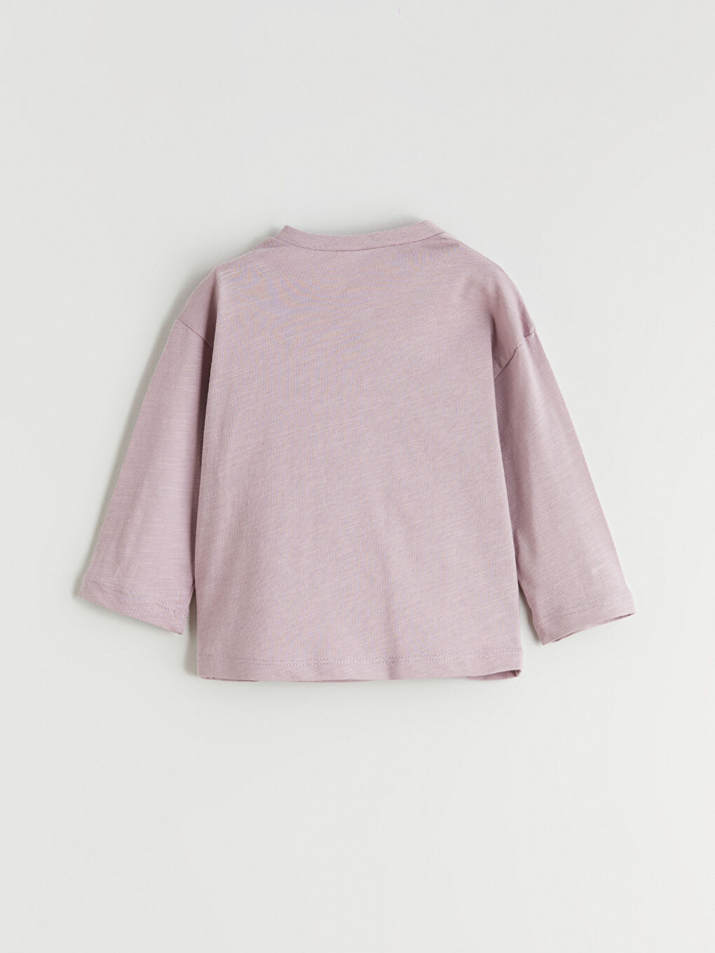 Lila Bisiklet Yaka Erkek Bebek Tişört ve Pantolon 2'li-3