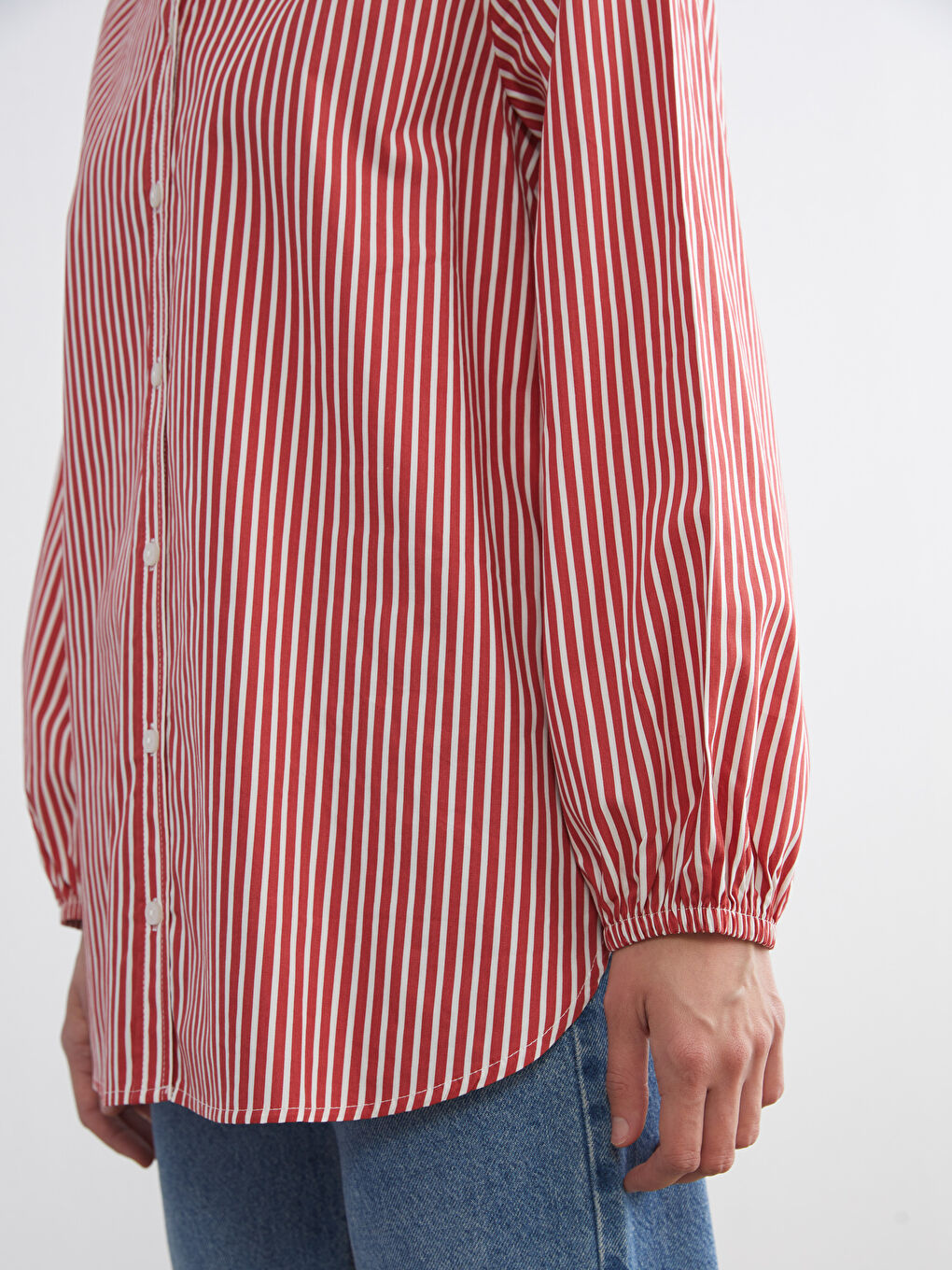 Loose Fit Striped Women's Shirt-2