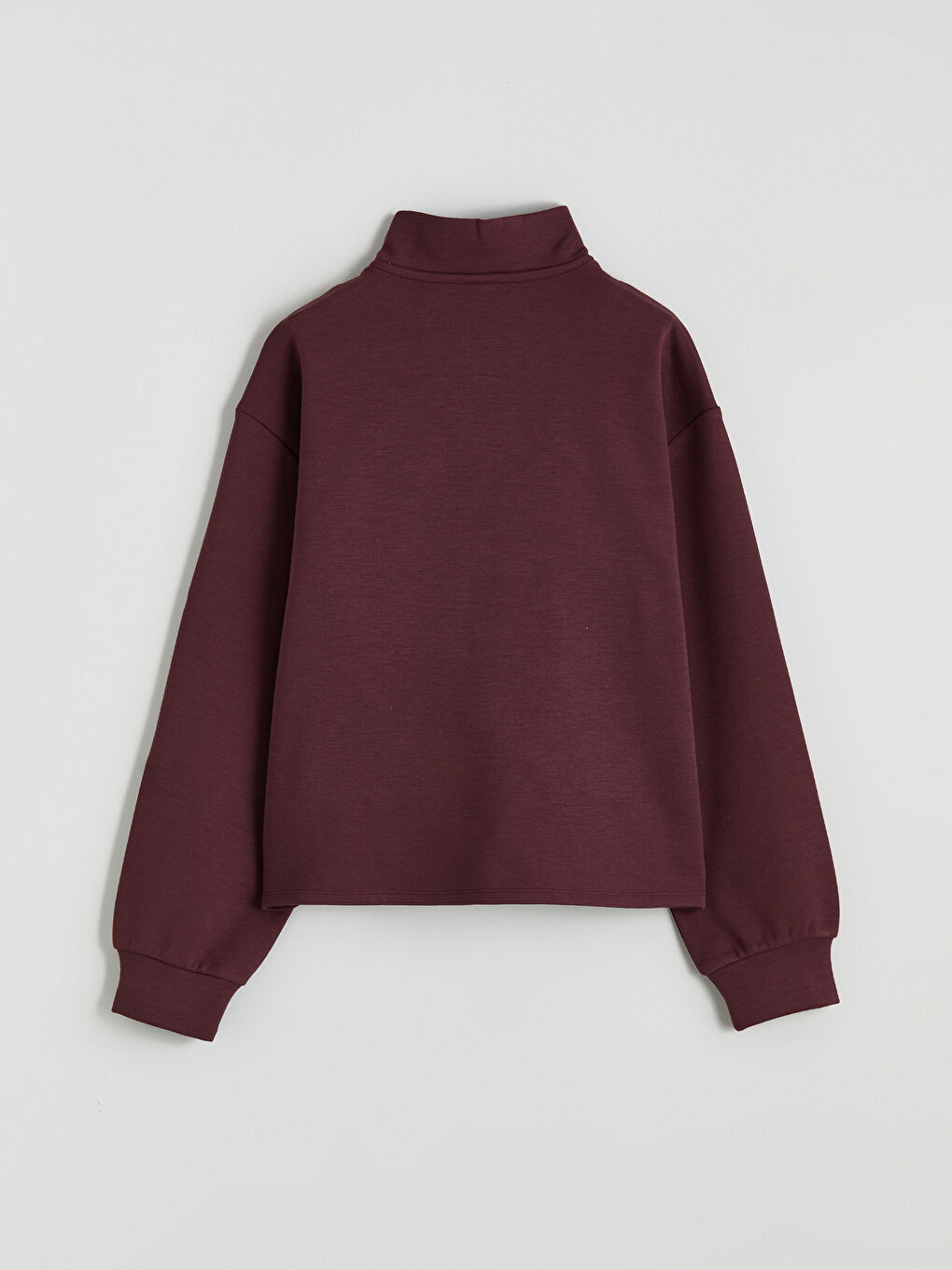 Mürdüm Dik Yaka Kız Çocuk Sweatshirt-1