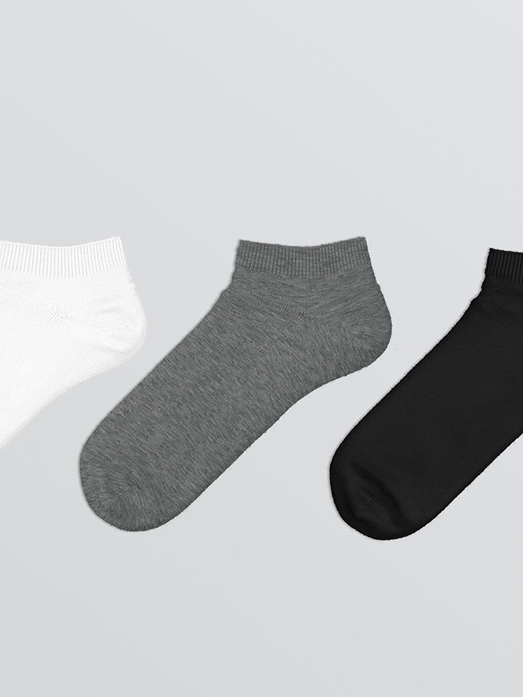 Siyah Basic Erkek Çocuk Patik Çorap 3'lü-1