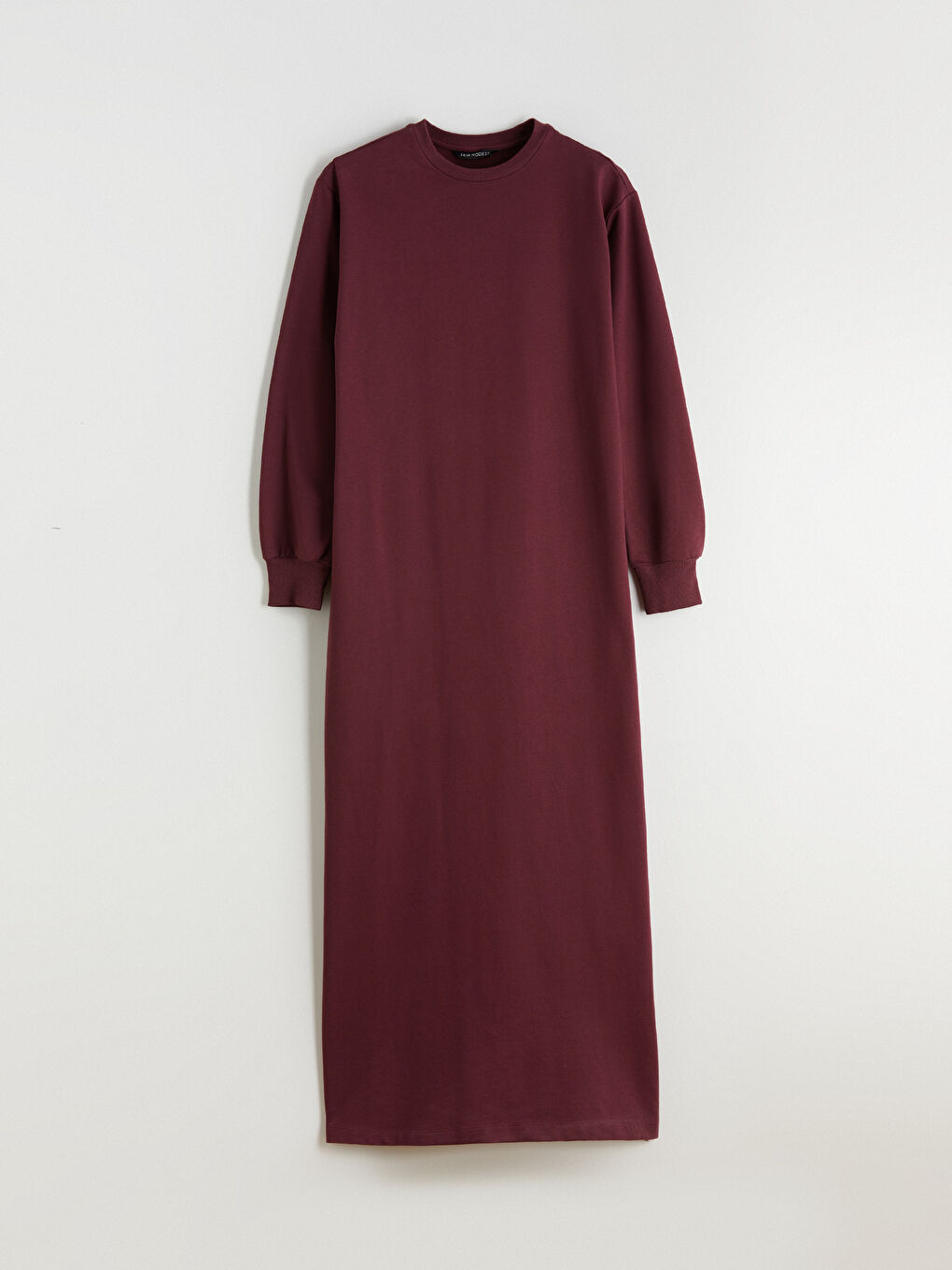 Bordo Bisiklet Yaka Sweat Elbise-4