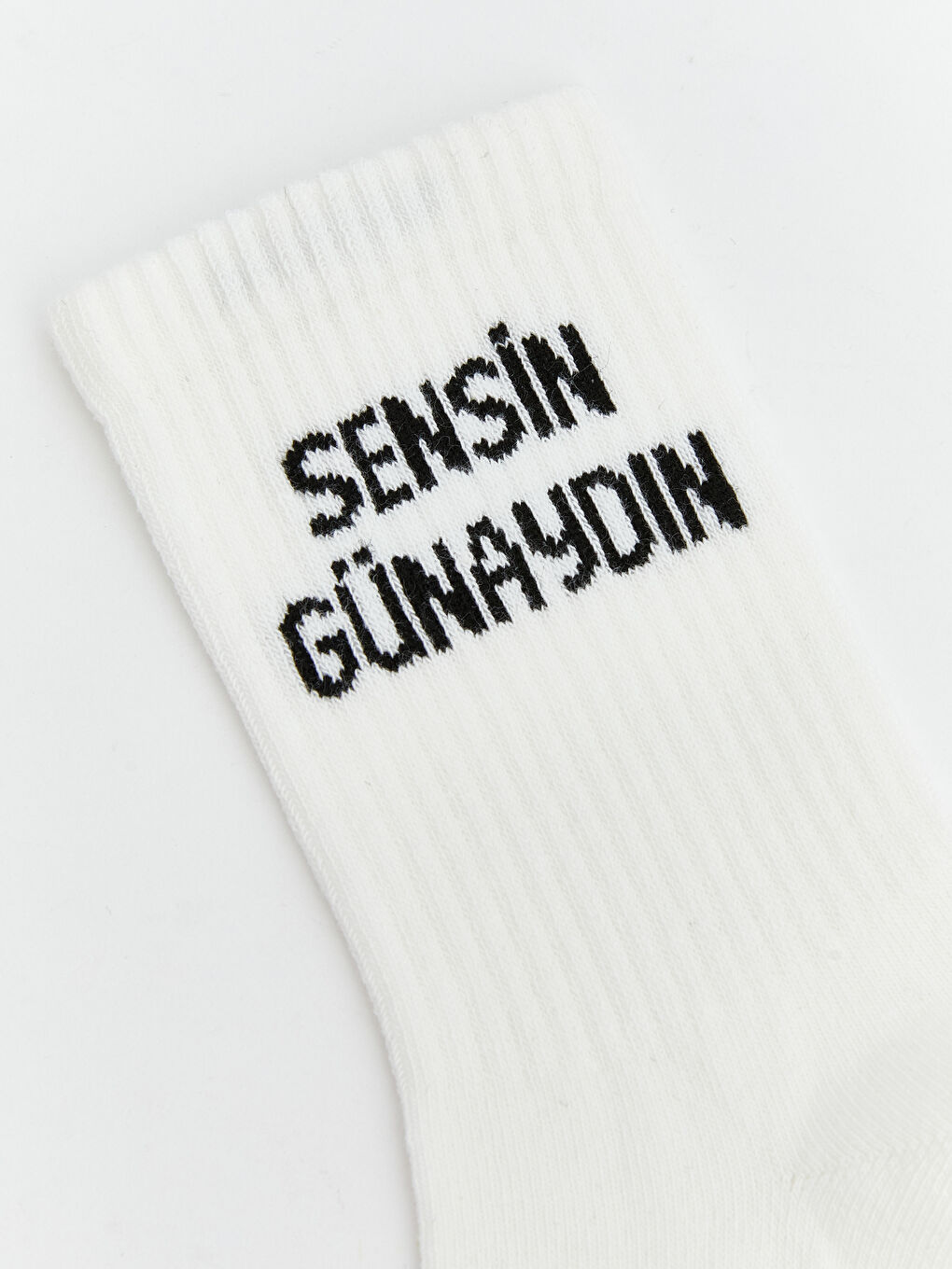 Slogan Printed Women's Ankle Socks-1