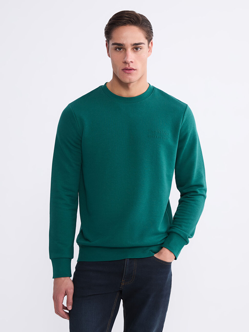 Bedrucktes Herren Sweatshirt mit Rundhalsausschnitt