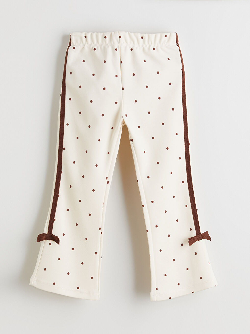 Ekru Fiyonk Detaylı İspanyol Paça Kız Çocuk Tayt