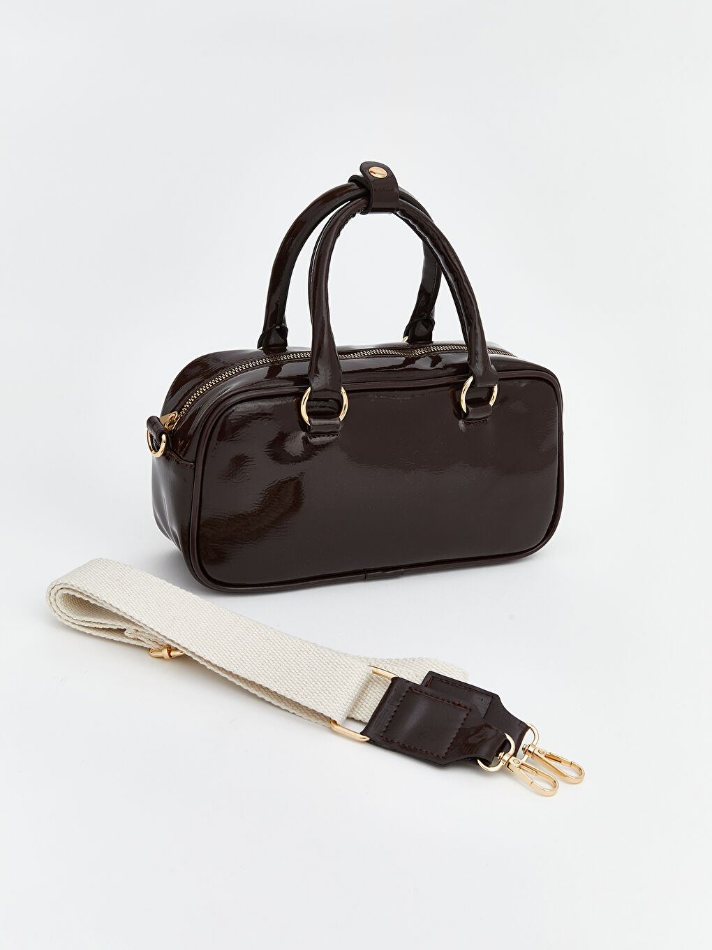 Leather-Look Women's Shoulder Bag-1