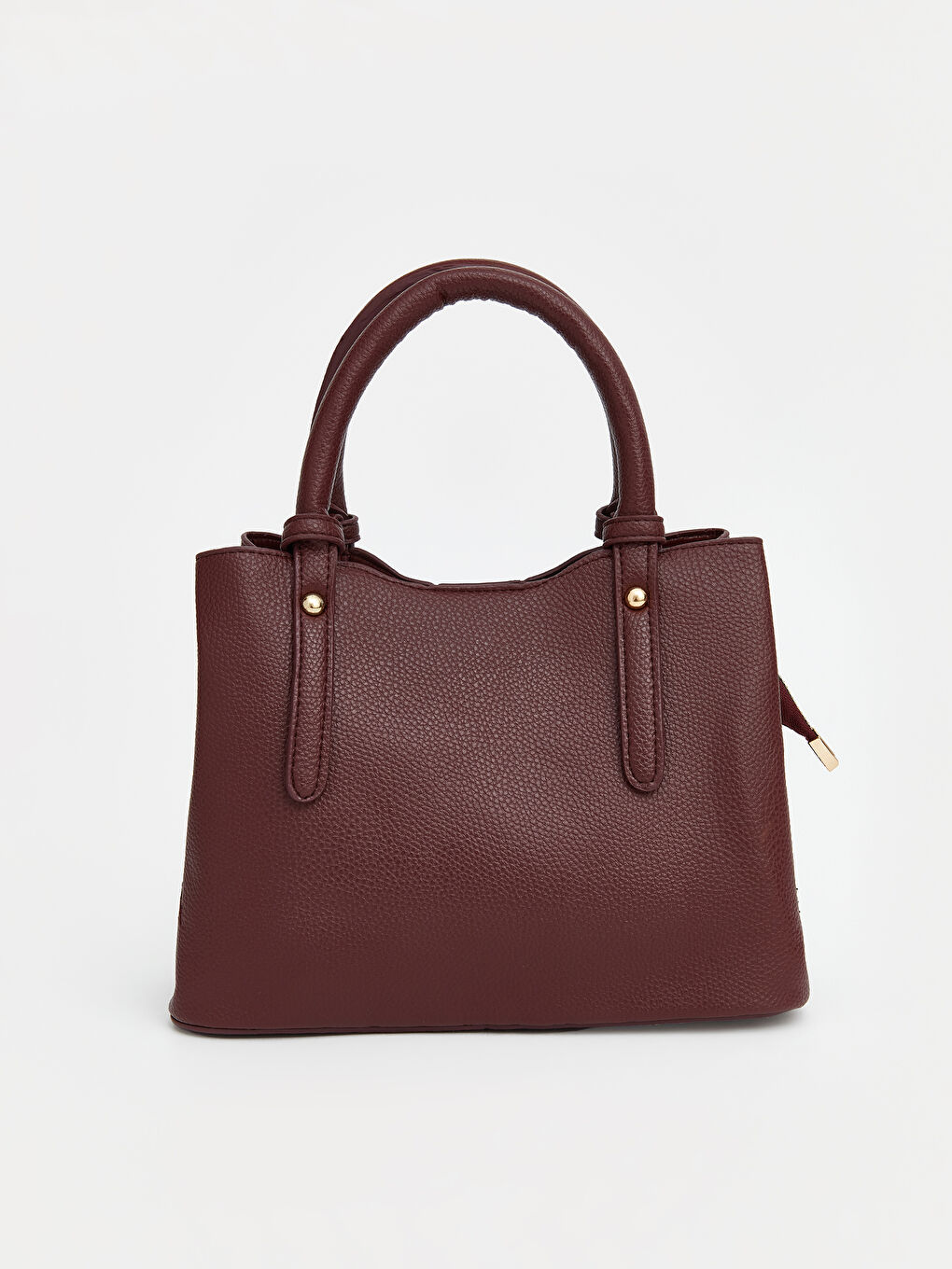 Bordo Deri Görünümlü Kadın Omuz Çantası