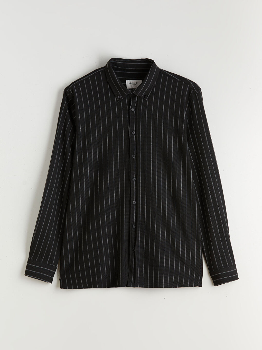 Plus Size Slim Fit Long Sleeve Striped Men’s Shirt-4