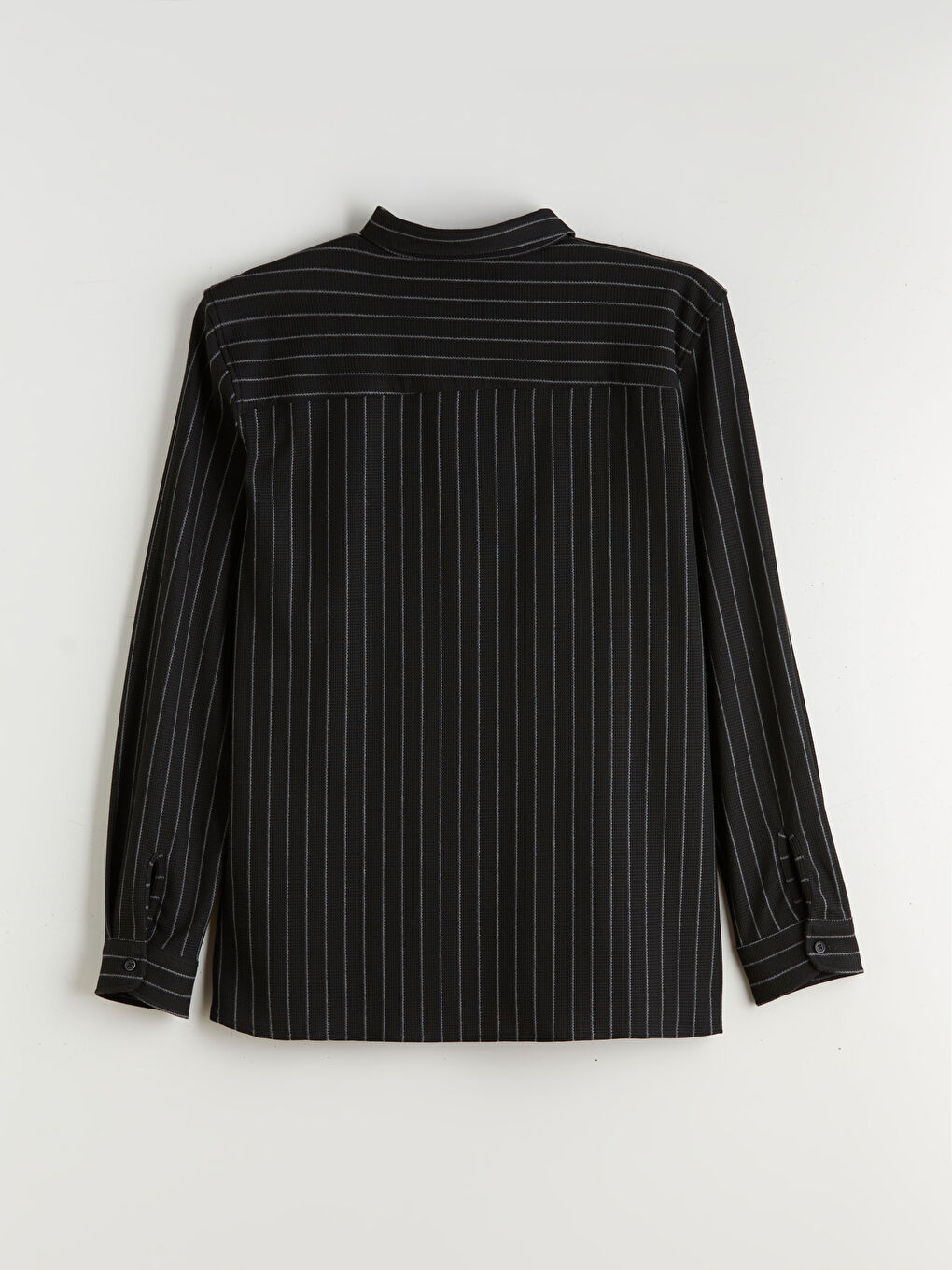 Plus Size Slim Fit Long Sleeve Striped Men’s Shirt-5