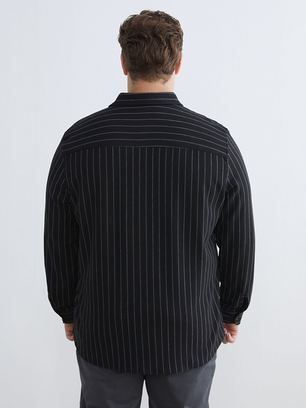 Мужчины Черный Рубашка-6