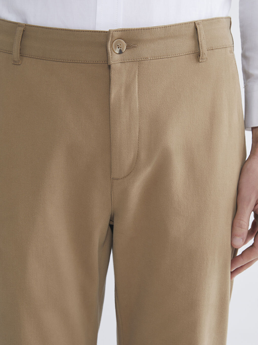 Kahverengi Standart Kalıp Erkek Pantolon-2