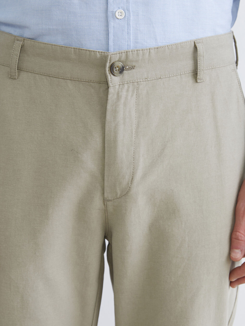 Yeşil Standart Kalıp Erkek Pantolon-2