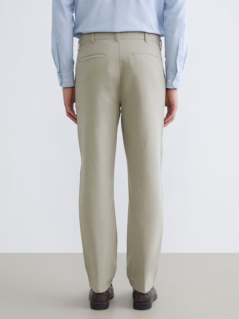 Yeşil Standart Kalıp Erkek Pantolon-3