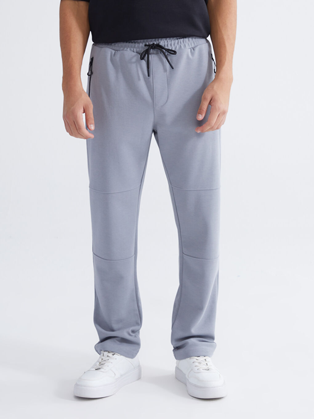 Gri Standart Kalıp Erkek Eşofman Altı-1