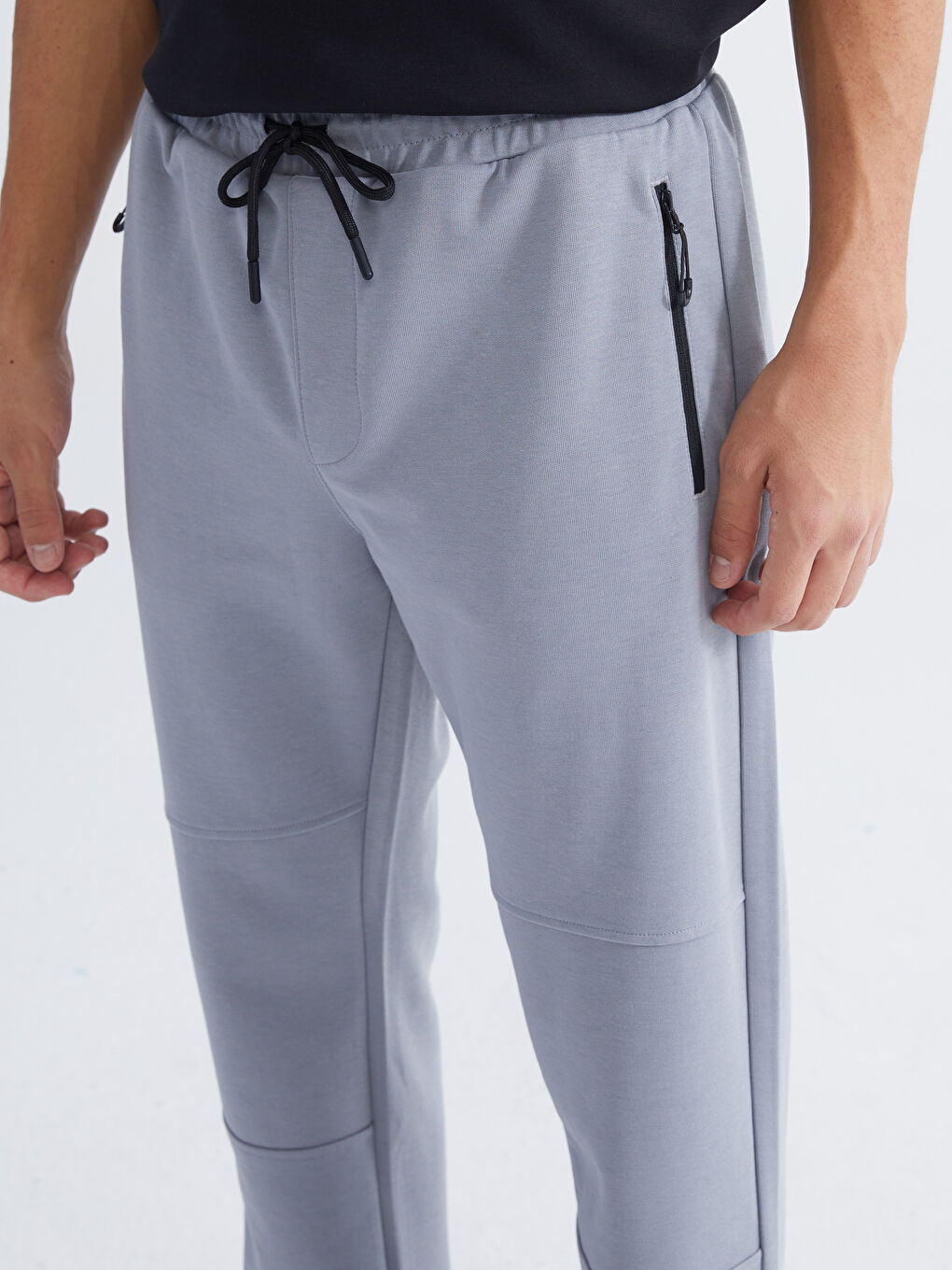 Gri Standart Kalıp Erkek Eşofman Altı-2