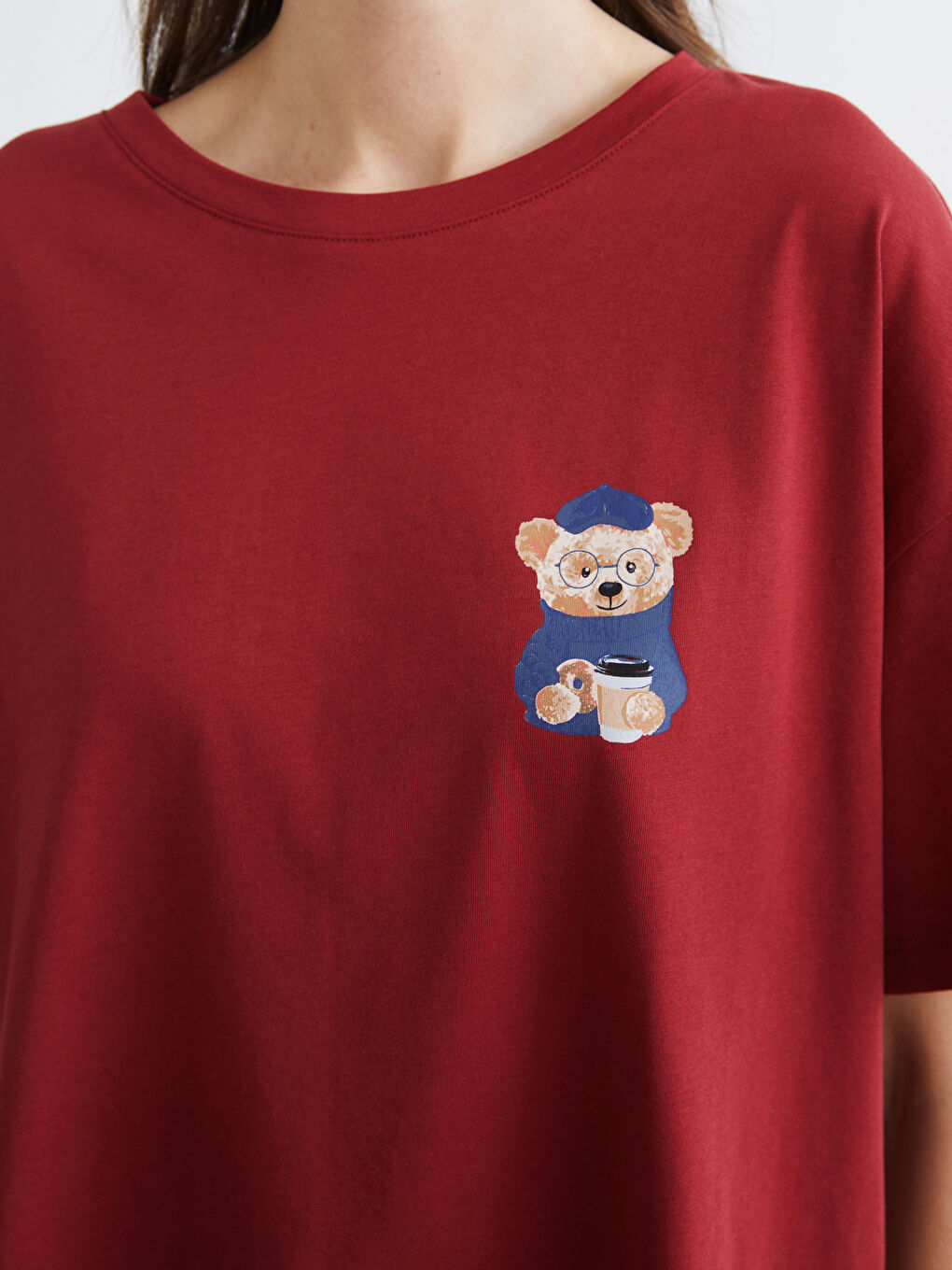 Teddy Bear Printed Women's Capri Pyjamas Set-2