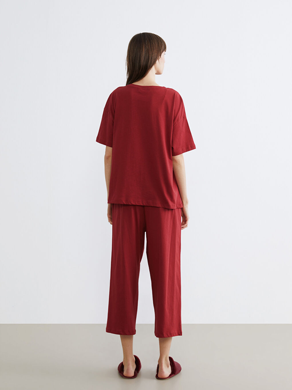 Teddy Bear Printed Women's Capri Pyjamas Set-3