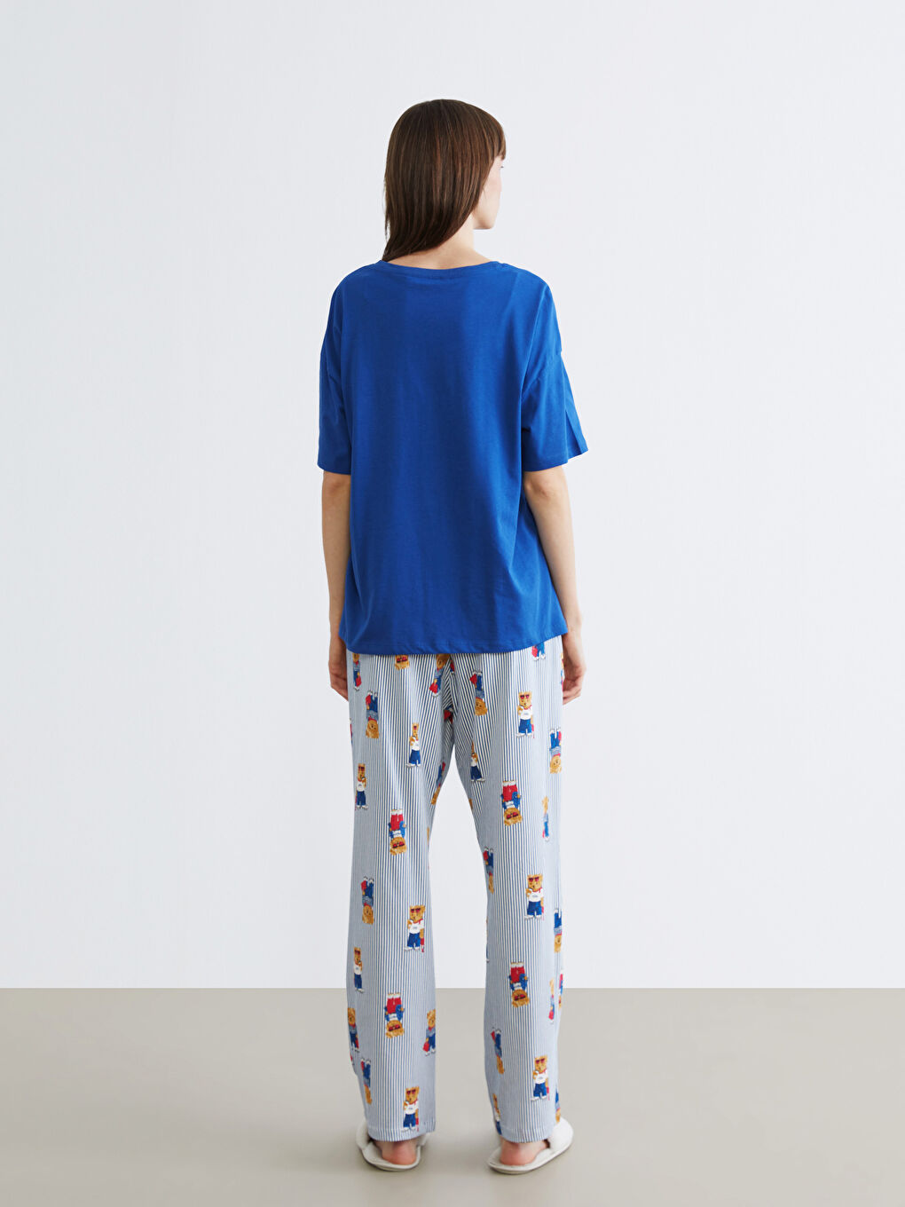 Әйелдер көк Пижама жинағы-3