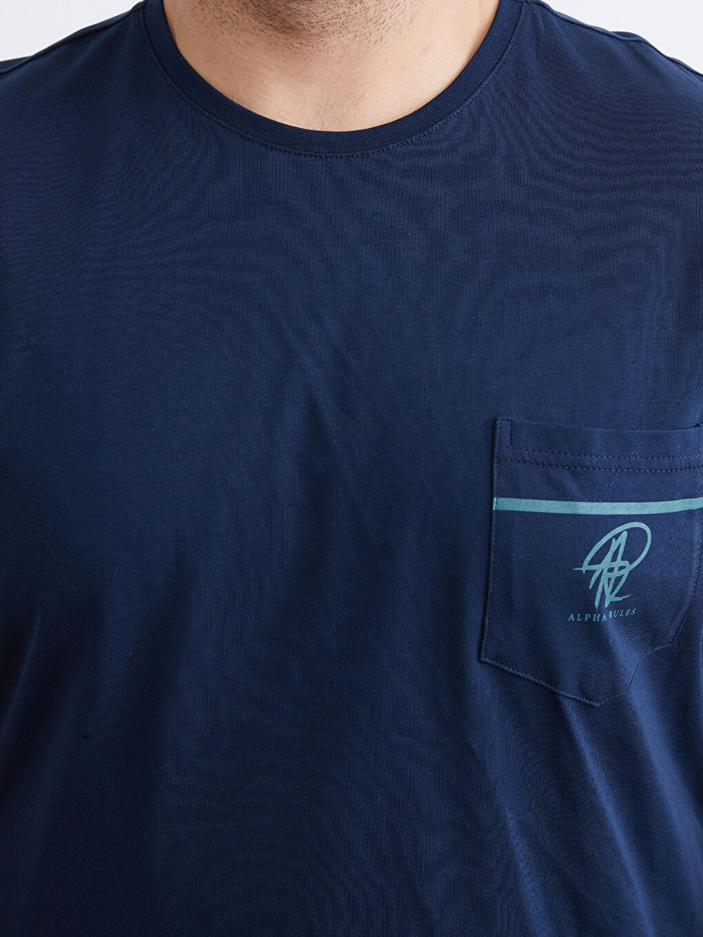 Lacivert Büyük Beden Standart Kalıp Erkek Pijama Takımı-2