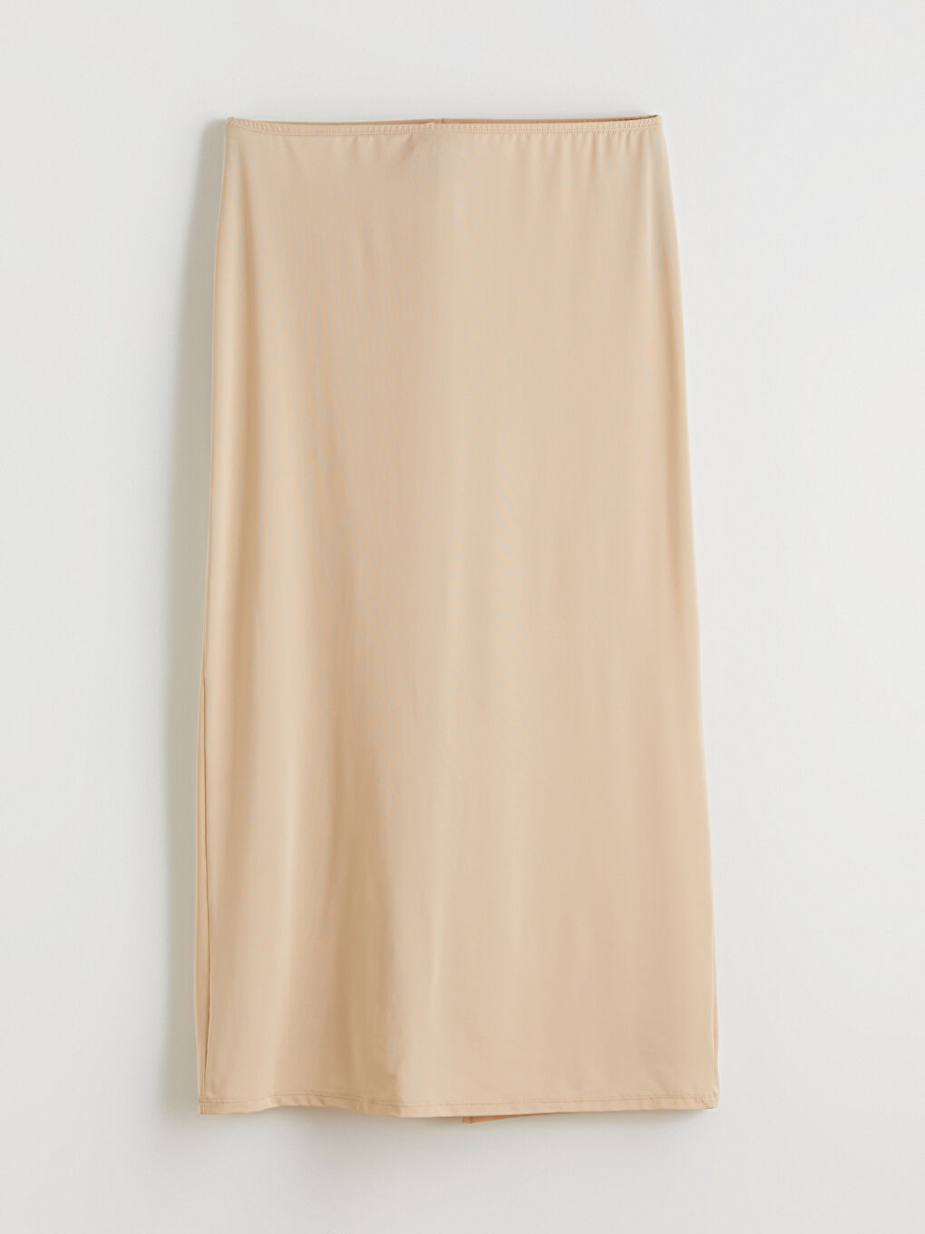 Pembe Beli Lastikli Düz Jüpon