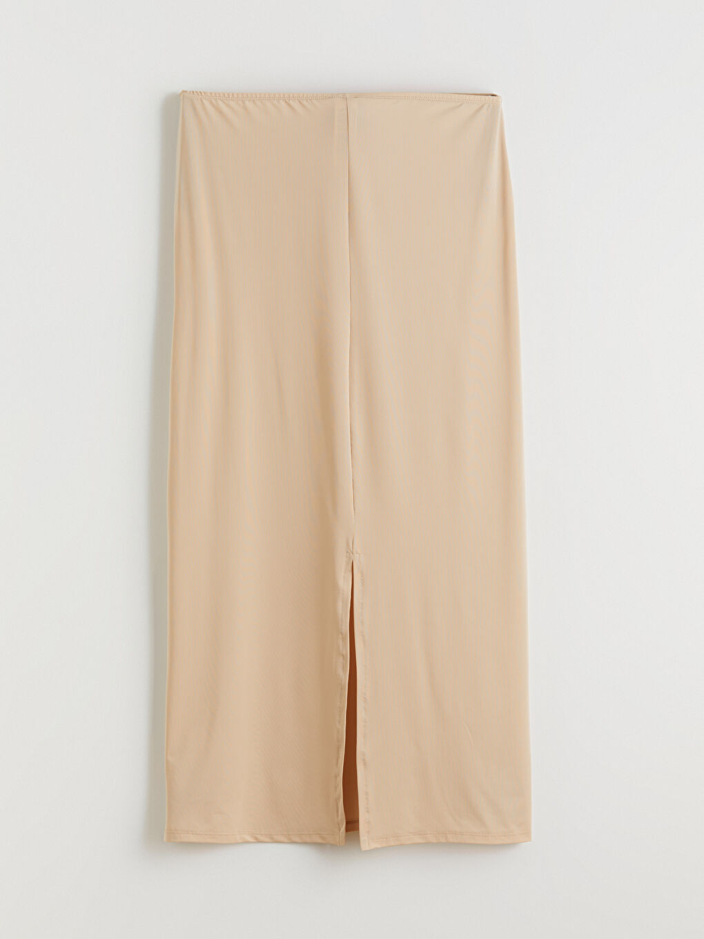 Pembe Beli Lastikli Düz Jüpon-1