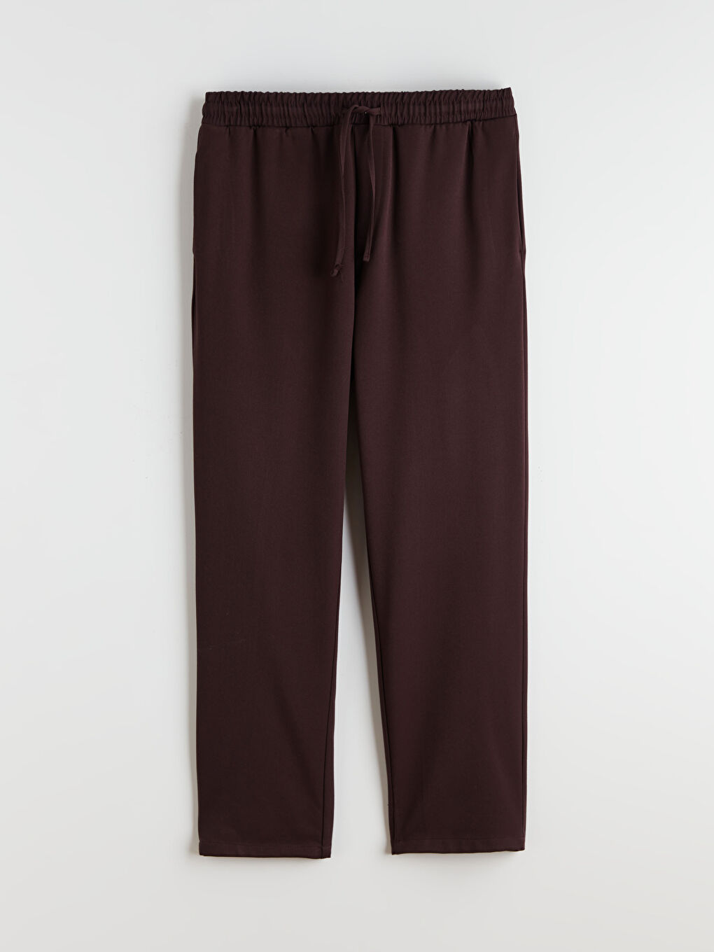 Kahverengi Beli Lastikli Gabardin Erkek Pantolon-4
