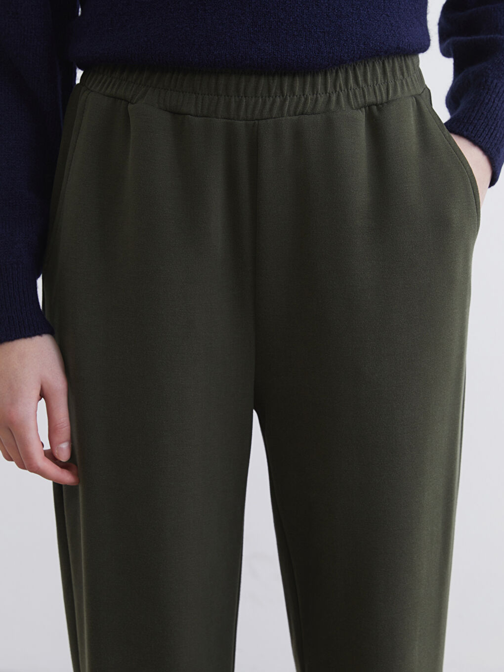 Серпімді белдік әйелдерге арналған джоггер спорттық шалбары-2