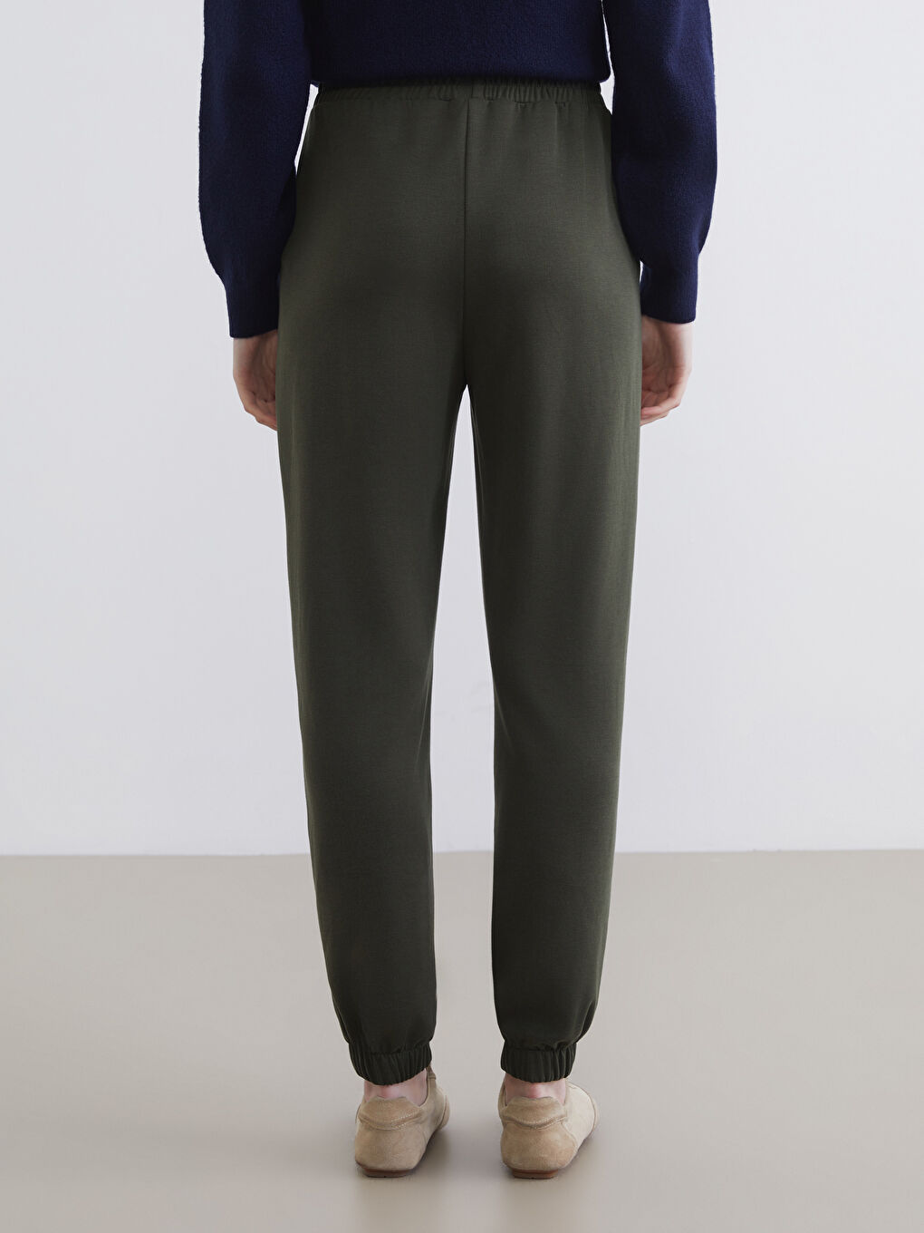 Серпімді белдік әйелдерге арналған джоггер спорттық шалбары-3