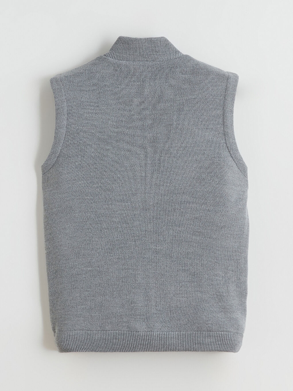 Regular Fit Funnel Neck Men's Knitwear Waistcoat-7