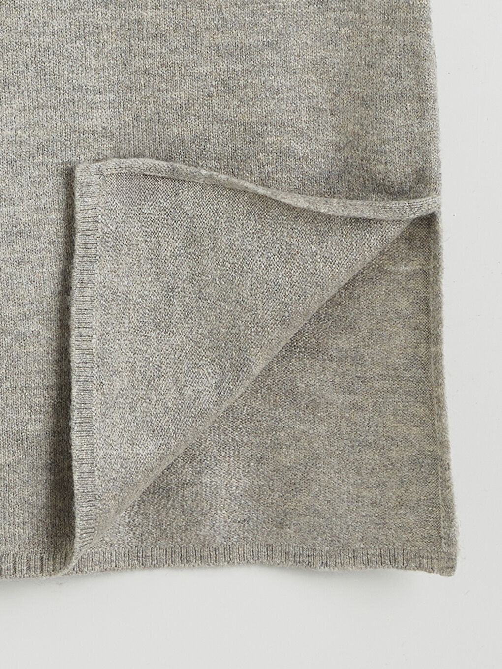 Bej Beli Lastikli Triko Etek-5