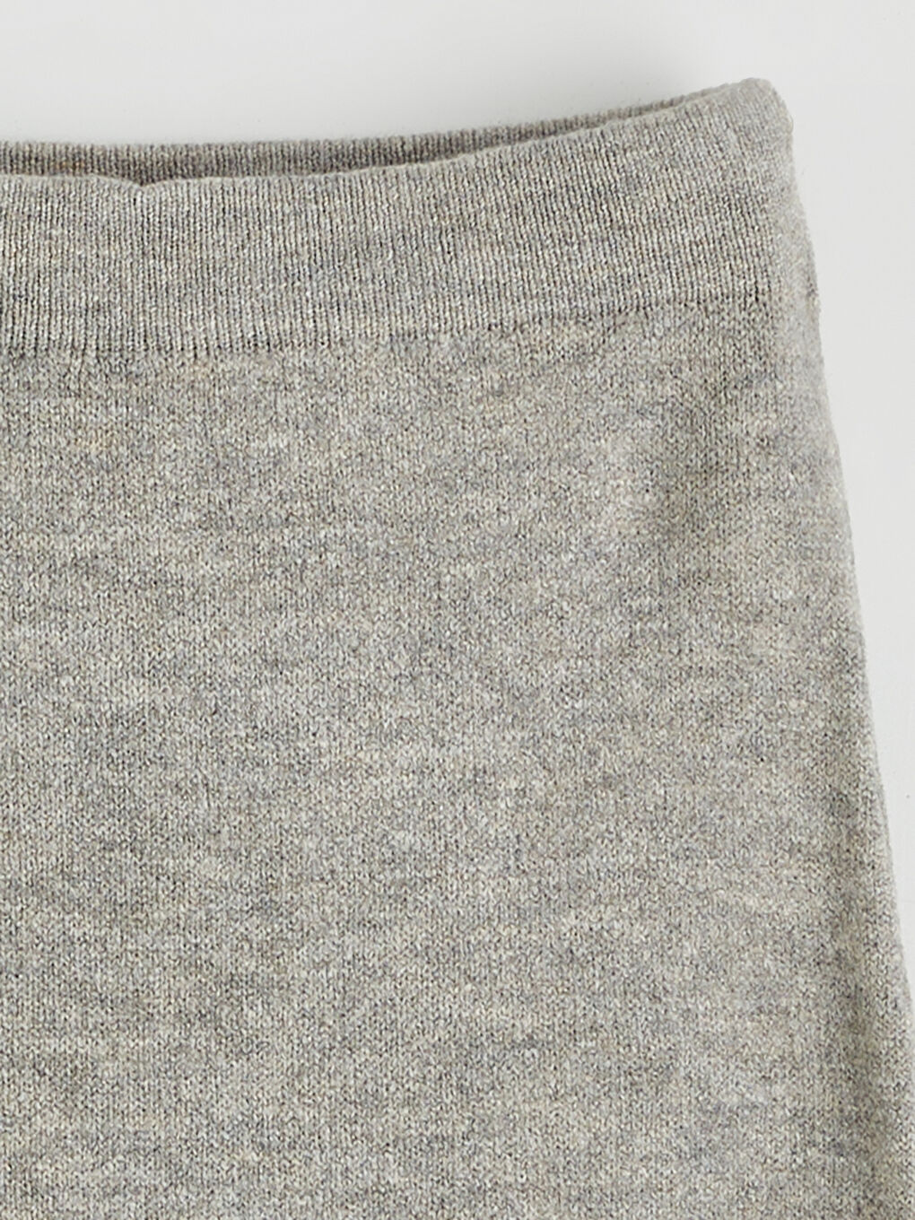 Bej Beli Lastikli Triko Etek-6