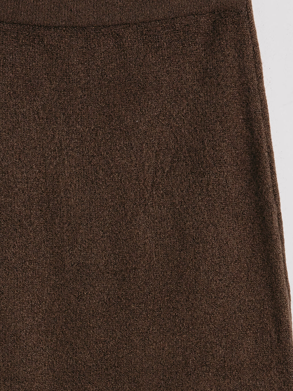 Kahverengi Beli Lastikli Triko Etek-5