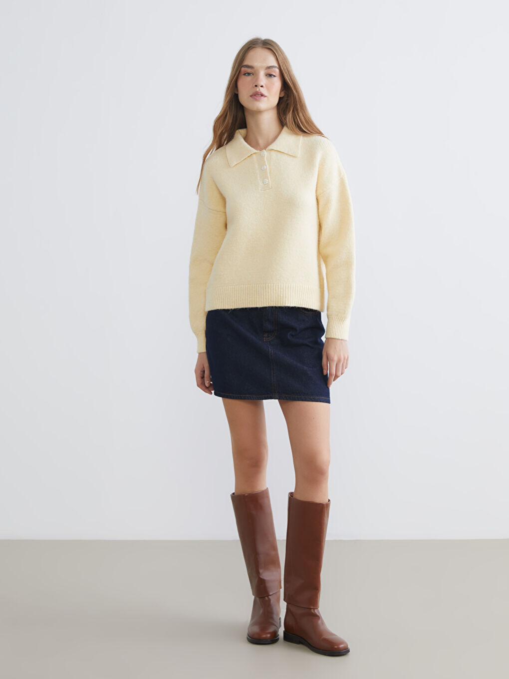 Frau GELB Pullover-1