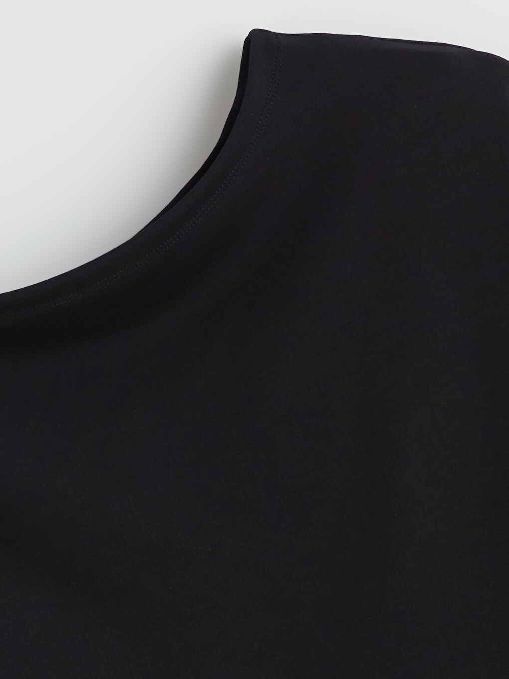 Siyah Kayık Yaka Oversize Kadın Sweatshirt-5