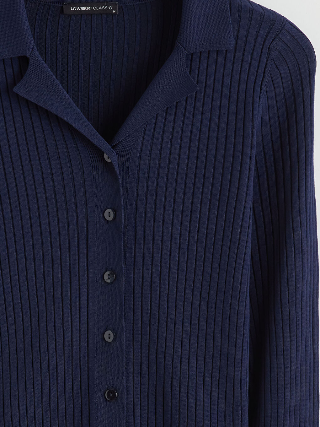 Polo Neck Women's Knitwear Cardigan-5