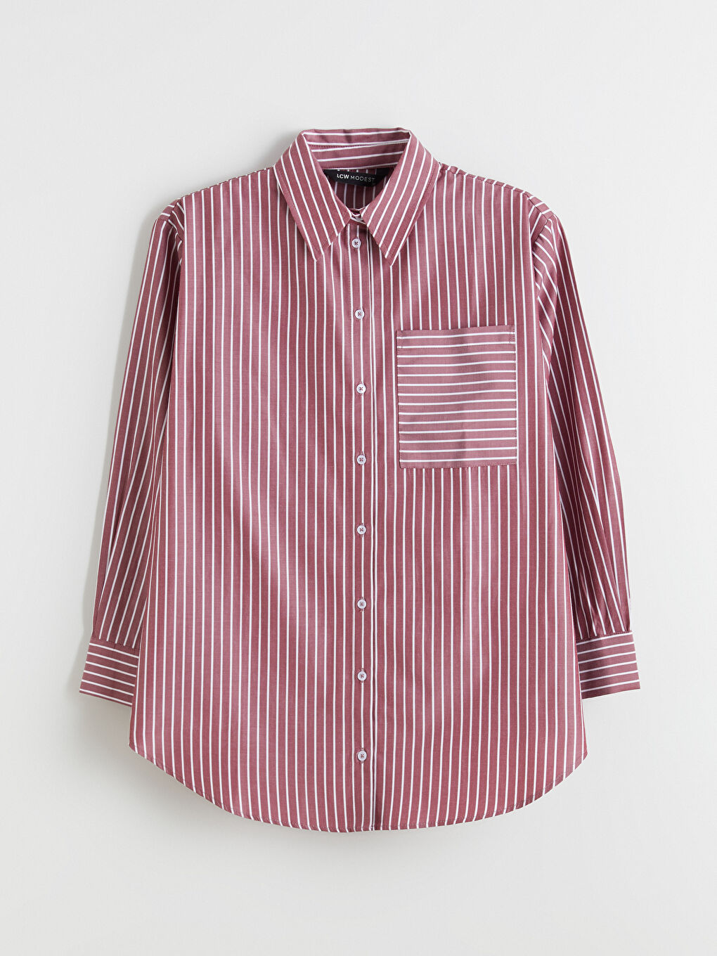 تونيك قميص بوبلين مخطط نسائي-4