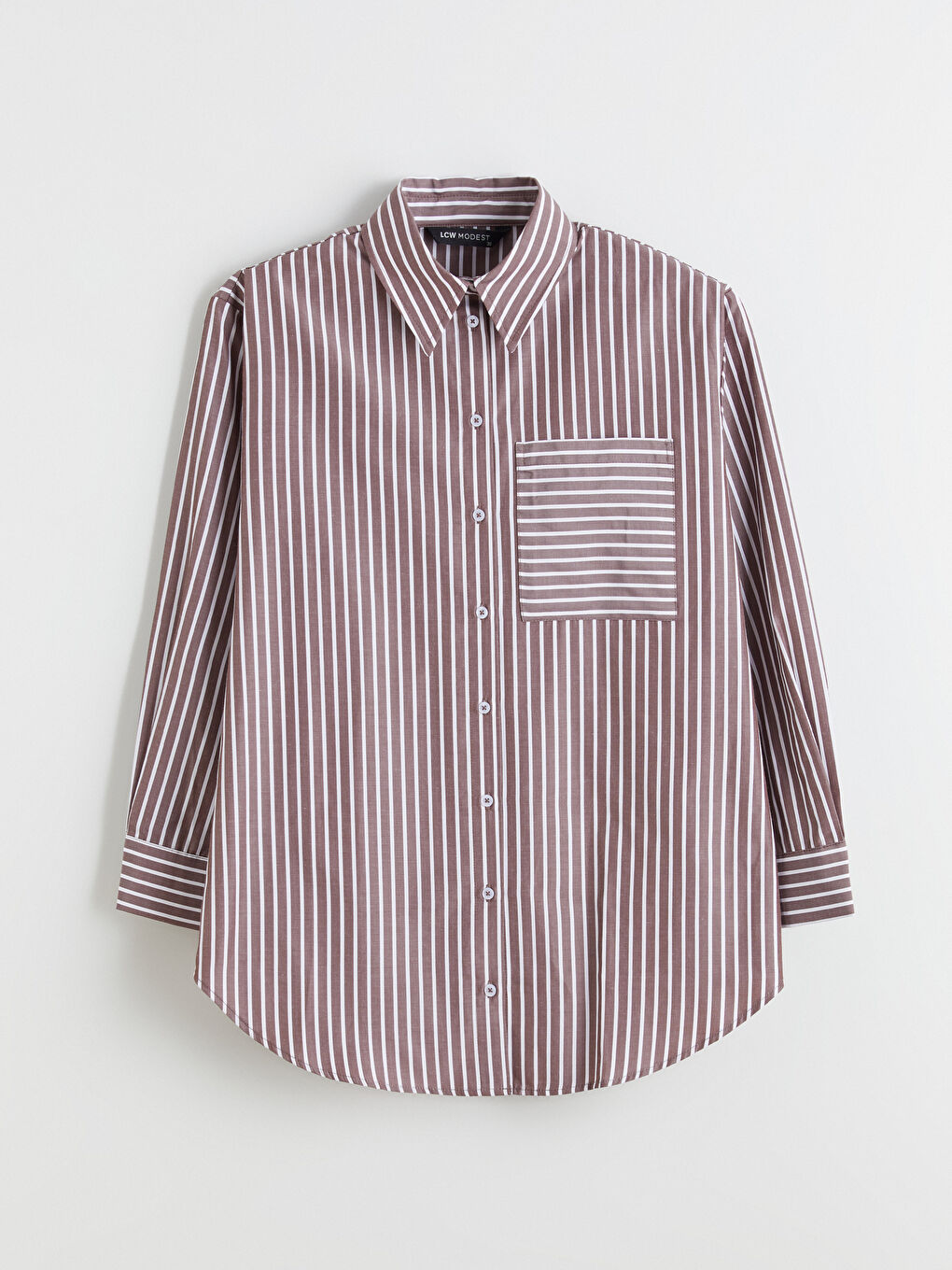 تونيك قميص بوبلين مخطط نسائي-4