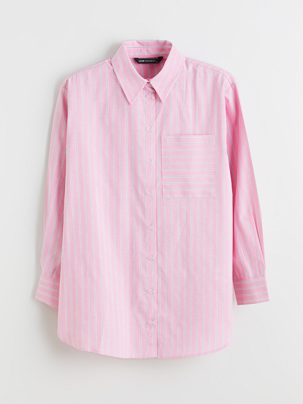 تونيك قميص بوبلين مخطط نسائي-4