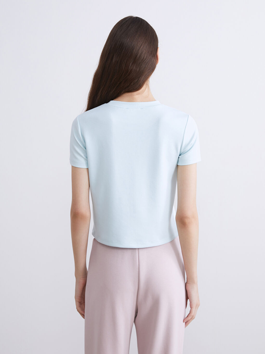 Mavi Bisiklet Yaka Kadın Tişört-3