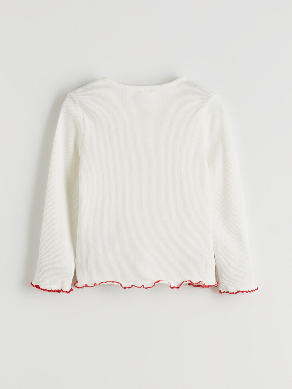 Ekru Bisiklet Yaka Hello Kitty Baskılı Kız Çocuk Tişört-2