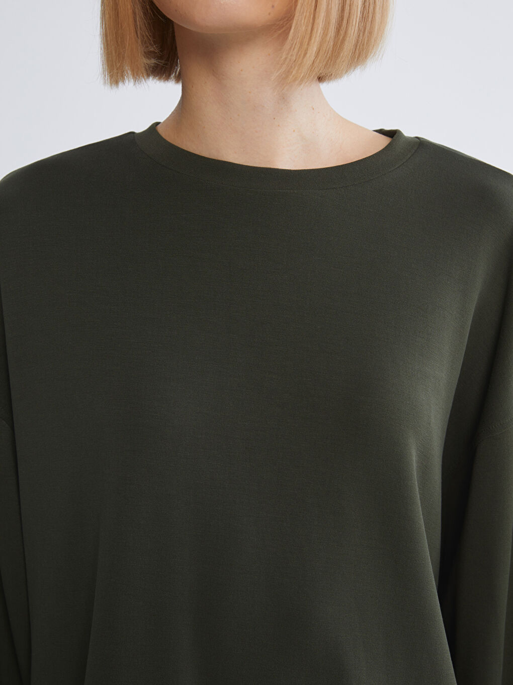 Crew Neck Oversize Women's Sweatshirt-2