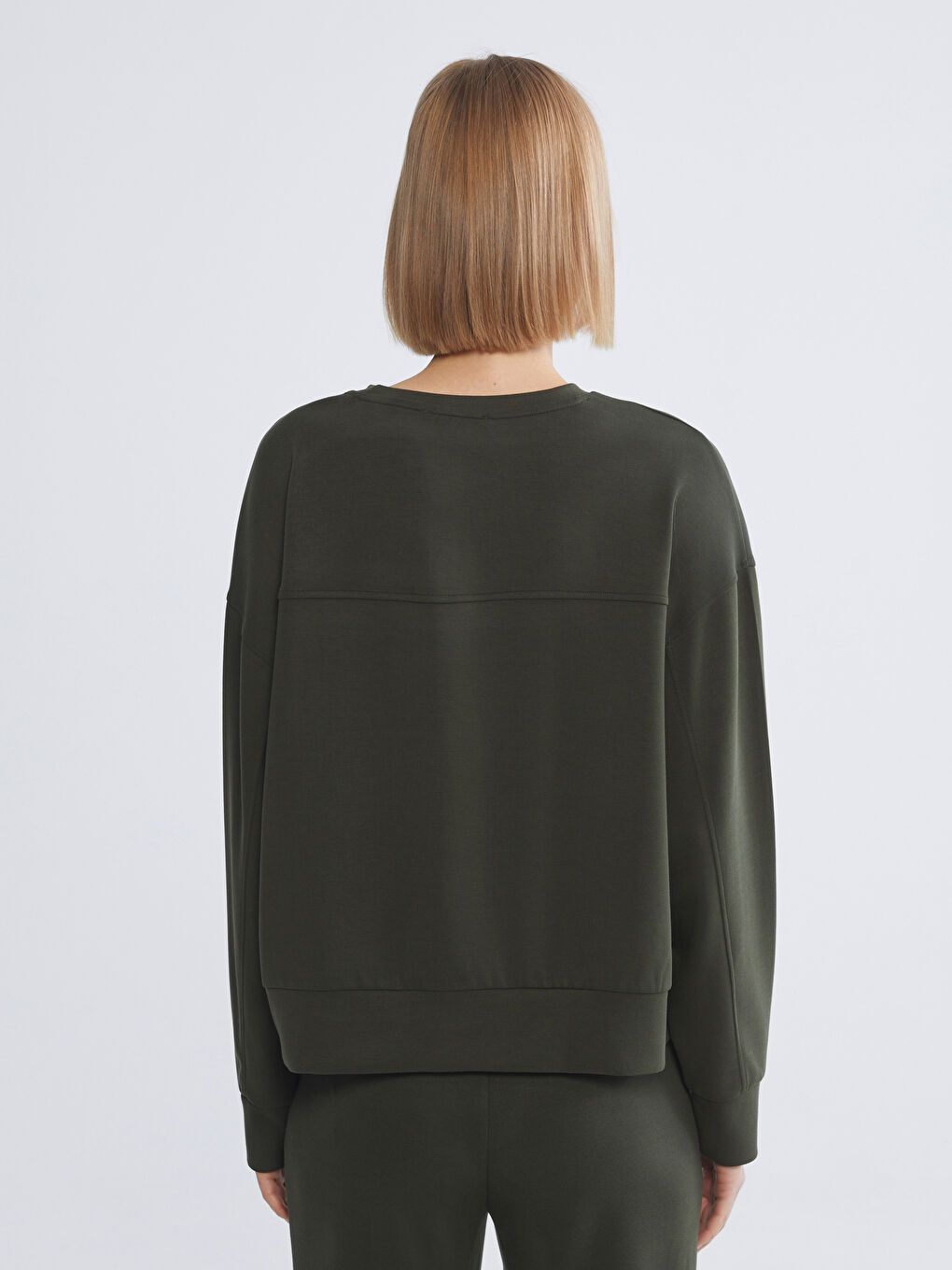 Crew Neck Oversize Women's Sweatshirt-3