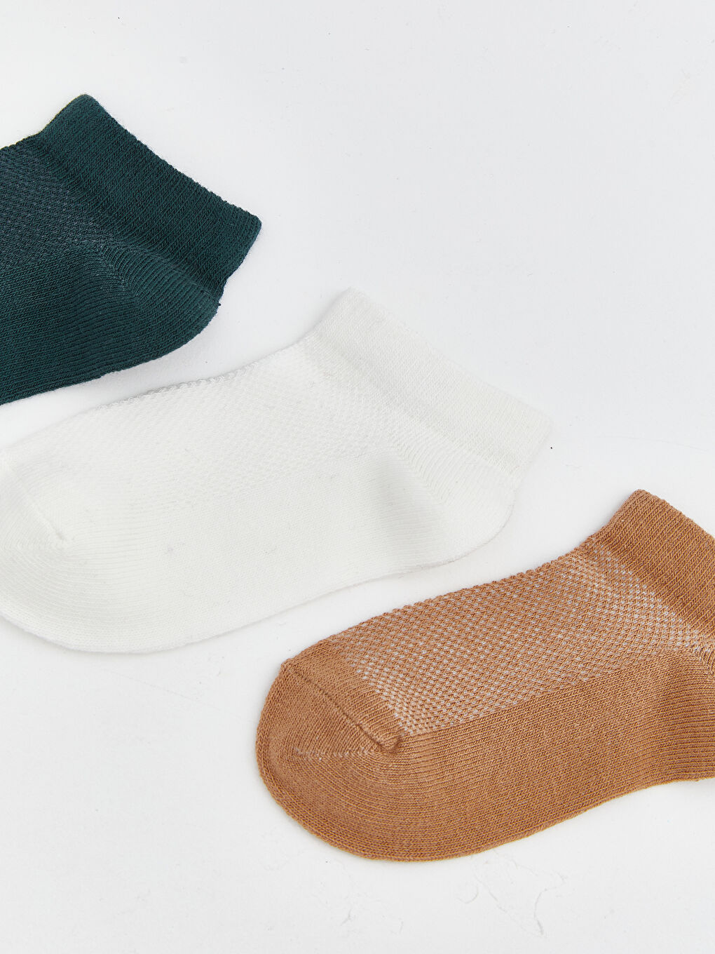 Haki Basic Erkek Bebek Patik Çorap 3'lü-1