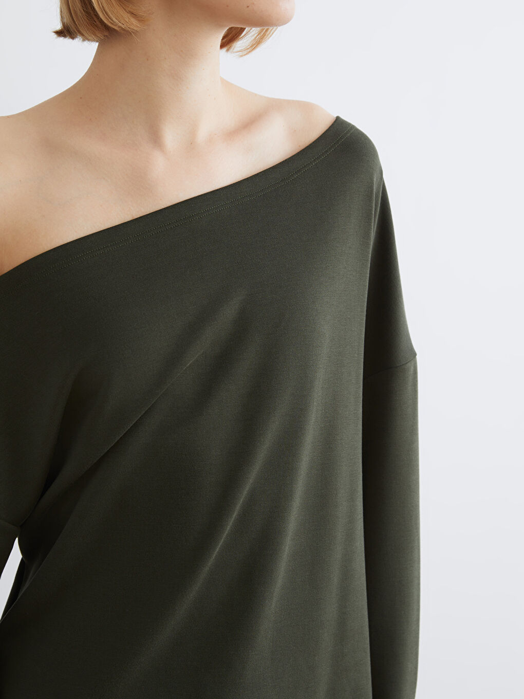 Slash Neck Women's Sweatshirt-2